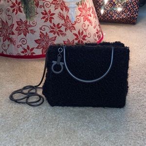 Salvatore Ferragamo mini Sherpa/wool crossbody